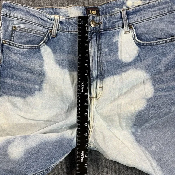 Lee Jeans 36x30 Mens Loose Fit Blue Bleached Wash